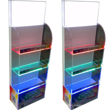 Clear Acrylic Bottle Display Stand with LED Light